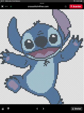 Рисунки по клеточкам в тетради Стич