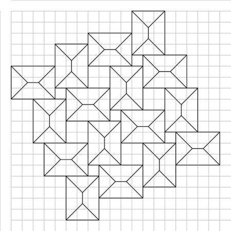 Геометрические узоры по клеточкам