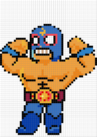 Эль Примо БРАВЛ старс по клеточкам