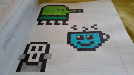 Рисование по клеточкам еда