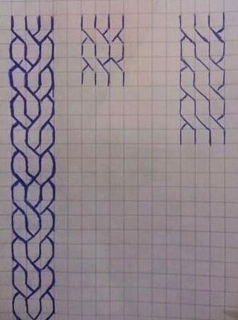 Косички по клеточкам