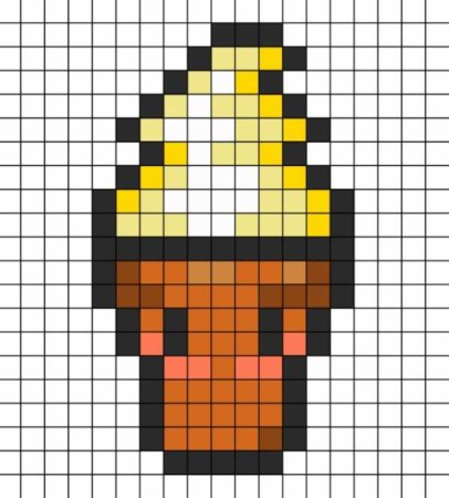 Рисуночки легкие по клеточкам макдональдс