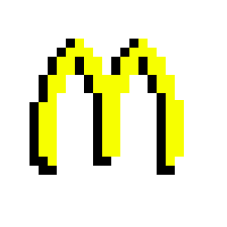 Рисование по клеткам макдональдс