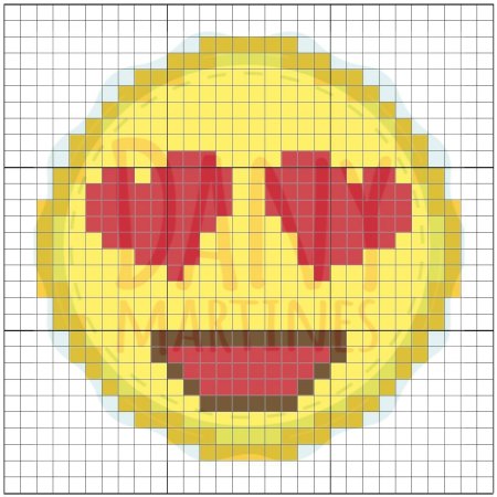 Рисование по клеточкам смайлики