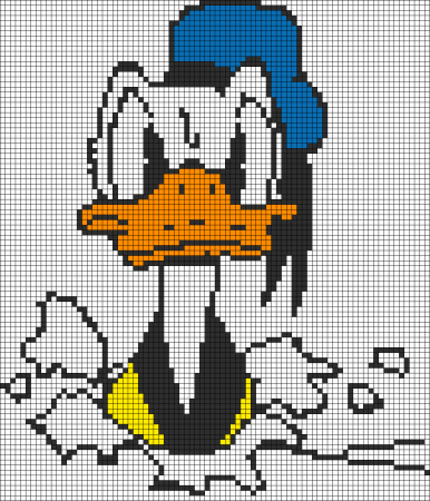 Дональд дак крестиком