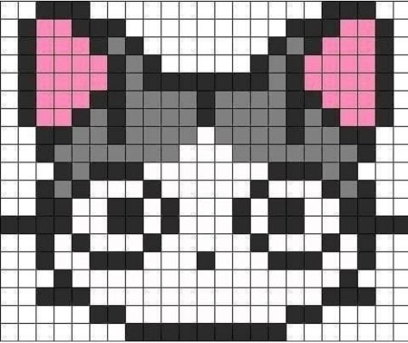 Кошачья мордочка по клеткам