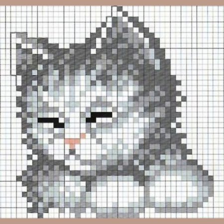 Простая вышивка котов