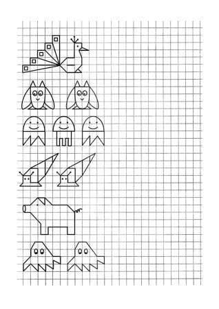 Задания по клеточкам для детей