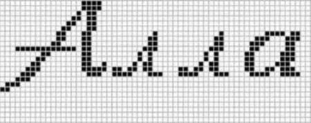 Имя Вика по клеточкам