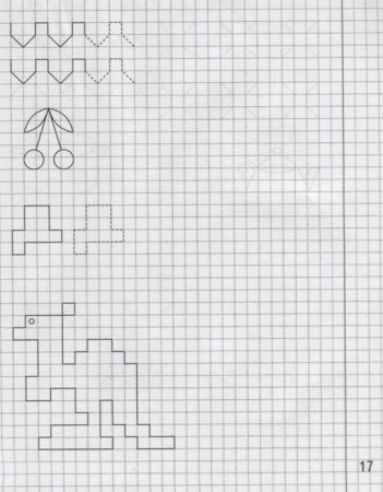 Узоры по клеточкам для дошкольников