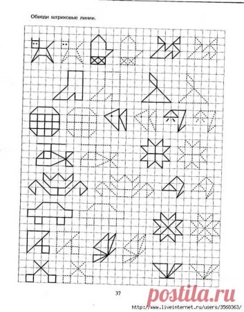 Рисование по клеточкам для детей под диктовку