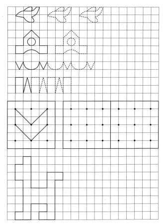 Повтори узор поиклеточкам