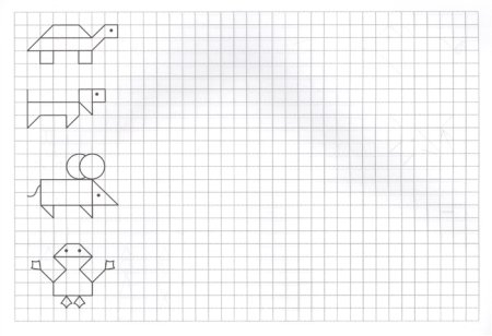 Рисование по клеточкам для детей