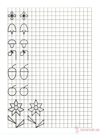 Графические диктанты для дошколят по клеточкам