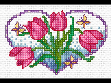 Вышивка крестом легкие цветы