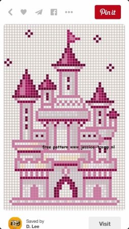 Замок по клеточкам в тетради