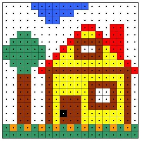Мозаика из квадратиков для детей