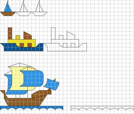 Корабль по клеточкам