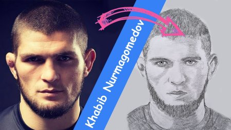 Как нарисовать Хабиба Нурмагомедова