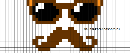 Рисование по клеточкам черным фломастером