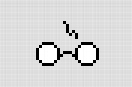 Очки по клеточкам в тетради