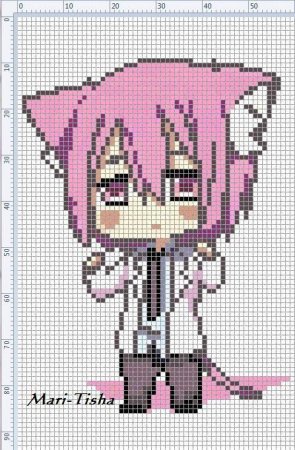 Маленькие вышивки крестиком аниме