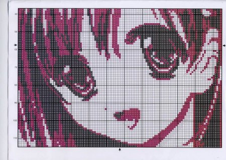 Аниме глаза вышивка