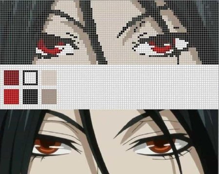 Вышивка крестом аниме тёмный дворецкий