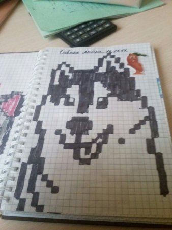 Рисование по кубикам в тетради