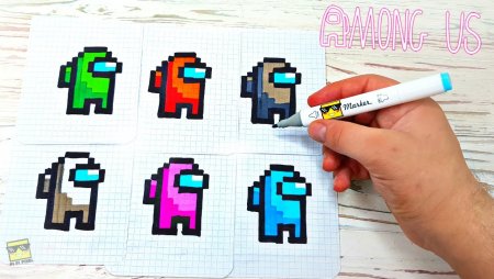 Рисунки по клеточкам Амон АС