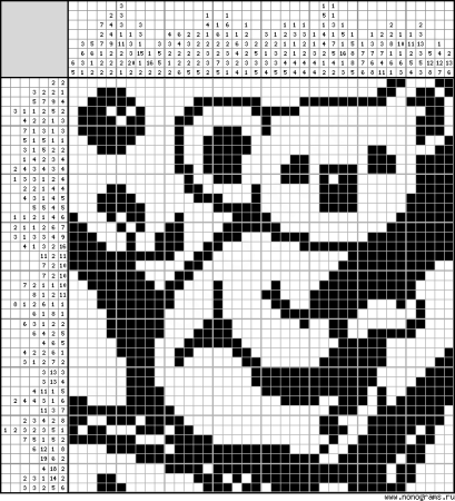 Ямабуси японские кроссворды коала 20 на 20