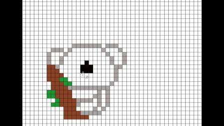 Как нарисовать по клеточкам Хеллоу Китти