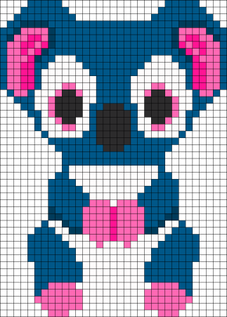 Коала из бисера схема плетения