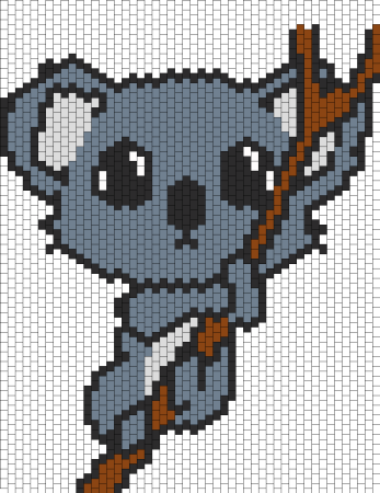 Коала пиксель арт