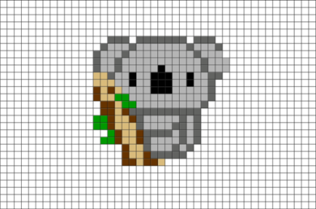 Коала пиксель арт