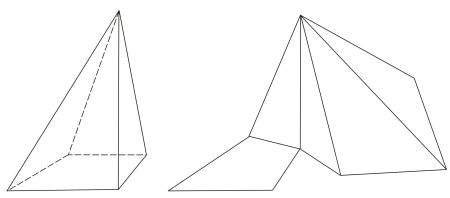 Неправильная четырехугольная пирамида