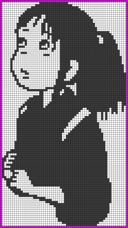 Аниме чб по клеткам