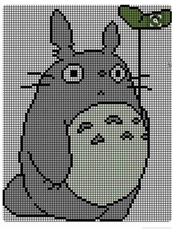 Тоторо вышивка крестом схема