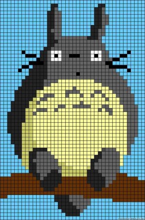 Вышивка Тоторо крестиком