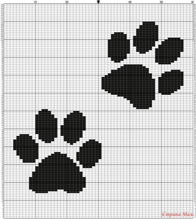 Жаккард кошачьи лапки