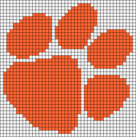 Рисование по клеточкам лапка