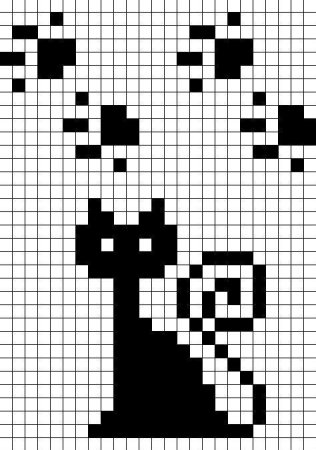 Рисунки по клеточкам лапка