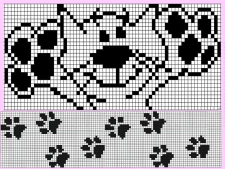 Жаккард кошачьи лапки