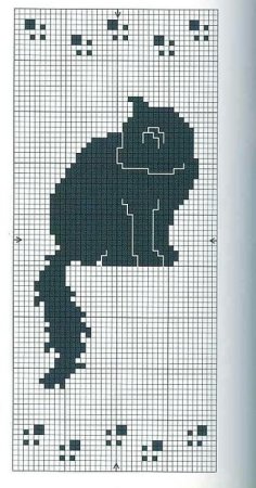 Жаккард кошачьи лапки схема