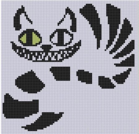 Чеширский кот схема вышивки крестом