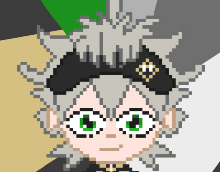 Аста черный Клевер пиксельный