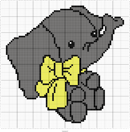 Вышивание крестиком Слоник