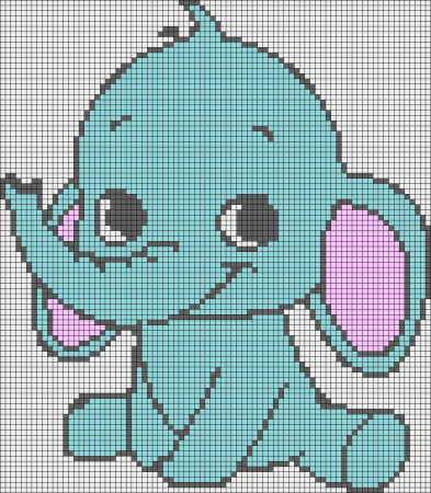 Рисовать слоника по клеткам