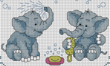 Вышивка крестиком Слоник