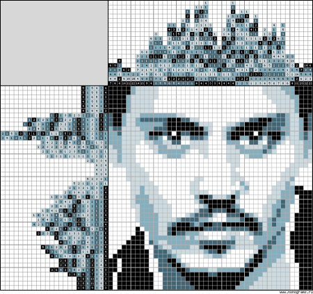 Вышивка схема Джонни Депп